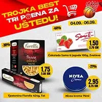 Best Akcija Tri poena za uštedu sniženja do 06.09.2025