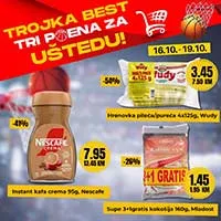 Best Akcija Tri poena za uštedu sniženja do 19.10.2025