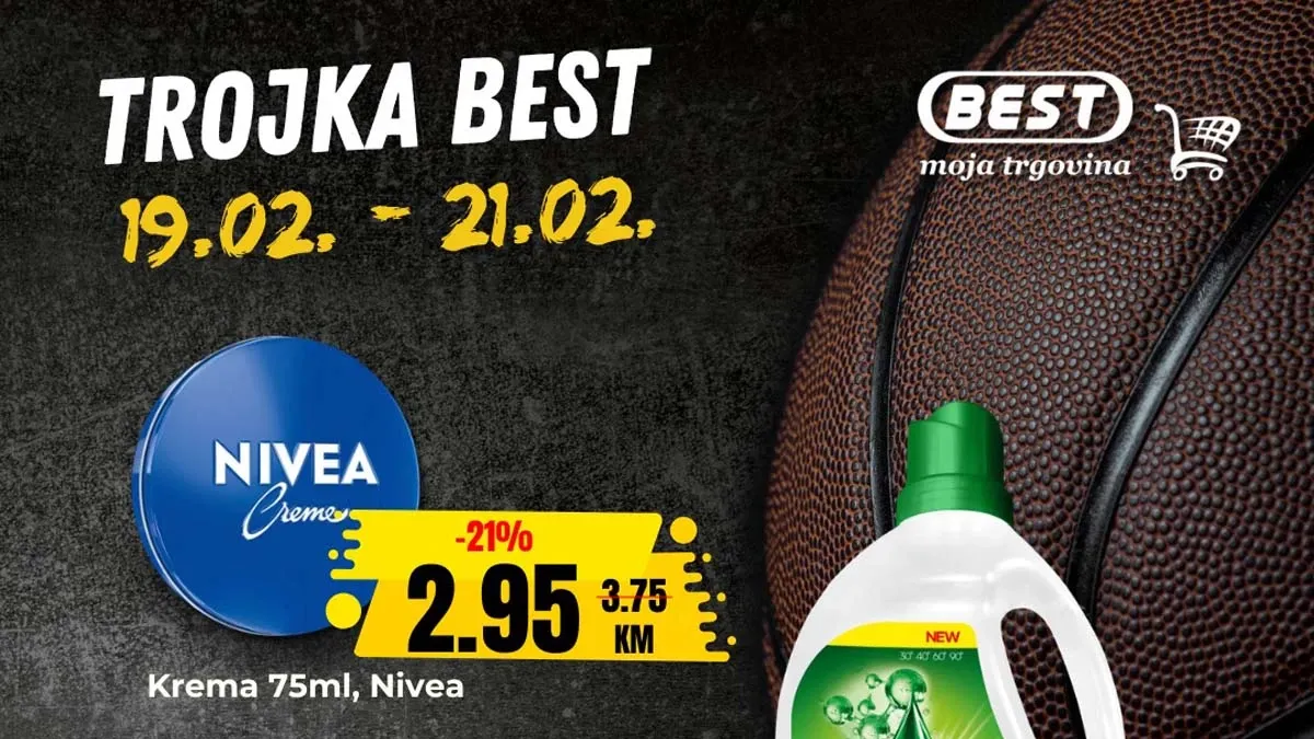 Best akcija Tri poena za uštedu prehrana i kućne potrepštine na sniženju do 21. februara 2026
