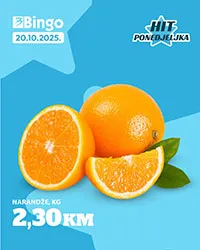 BINGO Akcija HIT PONEDELJKA  sniženja za 20.10.2025