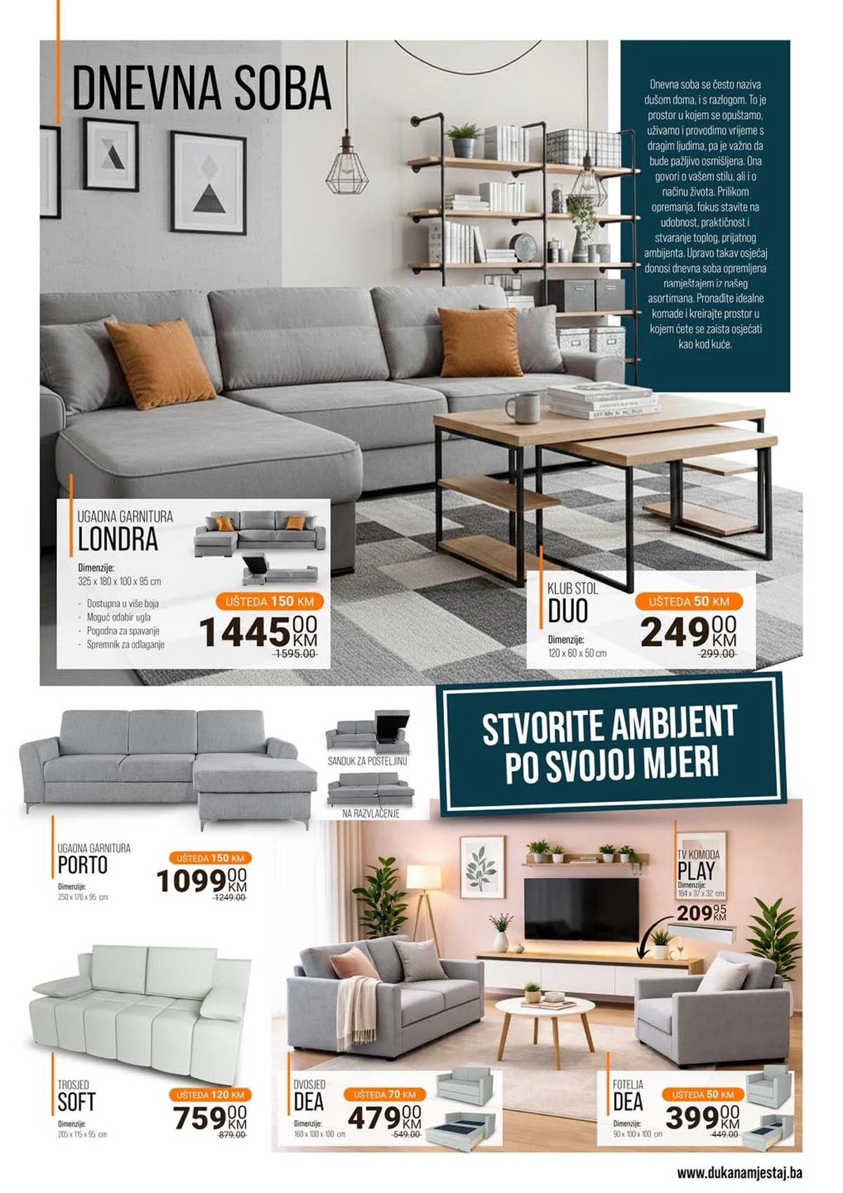 Bingo i Duka Make it home akcija – trosjedi, fotelje i komode na sniženju do 9. marta 2026 – strana 3