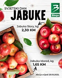 BINGO Akcija SVJETSKI DAN JABUKA  sniženja za 20.10.2025