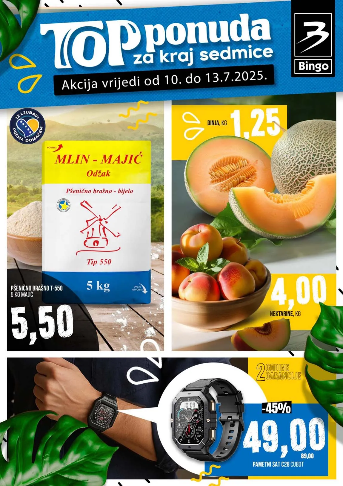Bingo akcija Top ponuda za kraj sedmice sniženja do 13.07.2025. POPUSTI DO -50%!