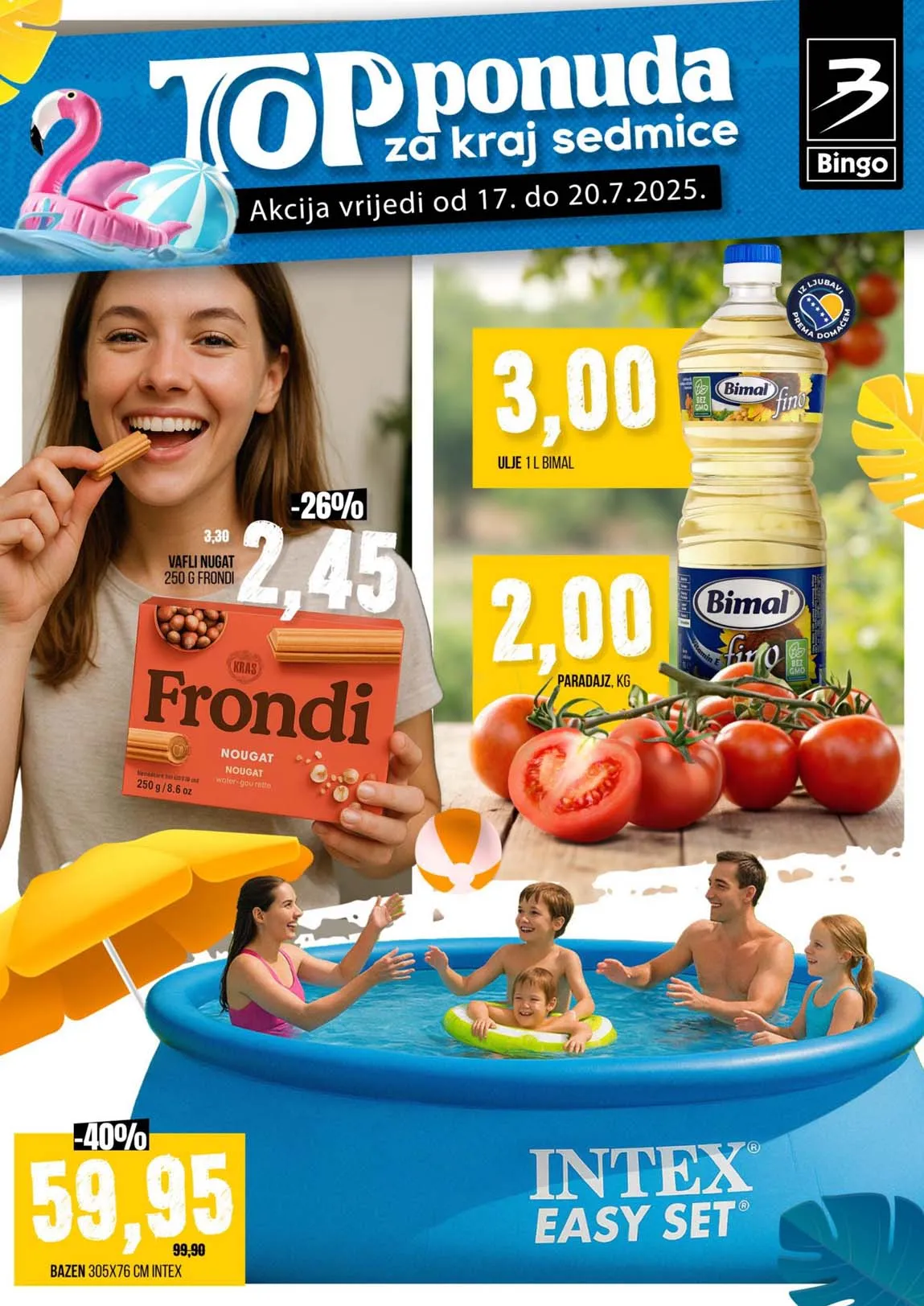 Bingo akcija Top ponuda za kraj sedmice sniženja do 20.07.2025. POPUSTI DO -50%!