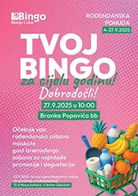 Bingo akcija - Tvoj Bingo za cijelu godinu Rođendanska ponuda - sniženja do 27.09.2025