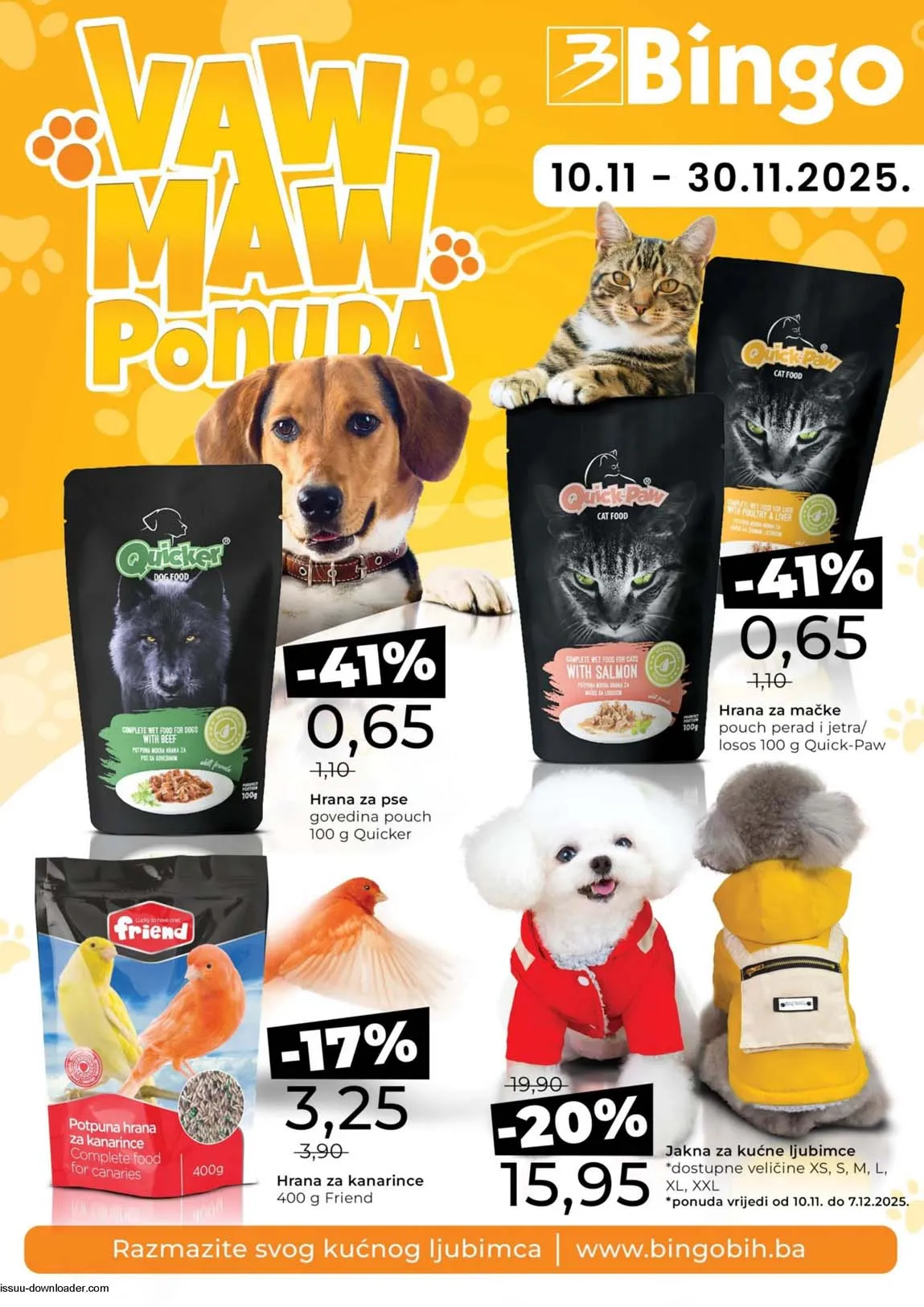 Bingo Waw & Maw katalog – sniženja za ljubimce