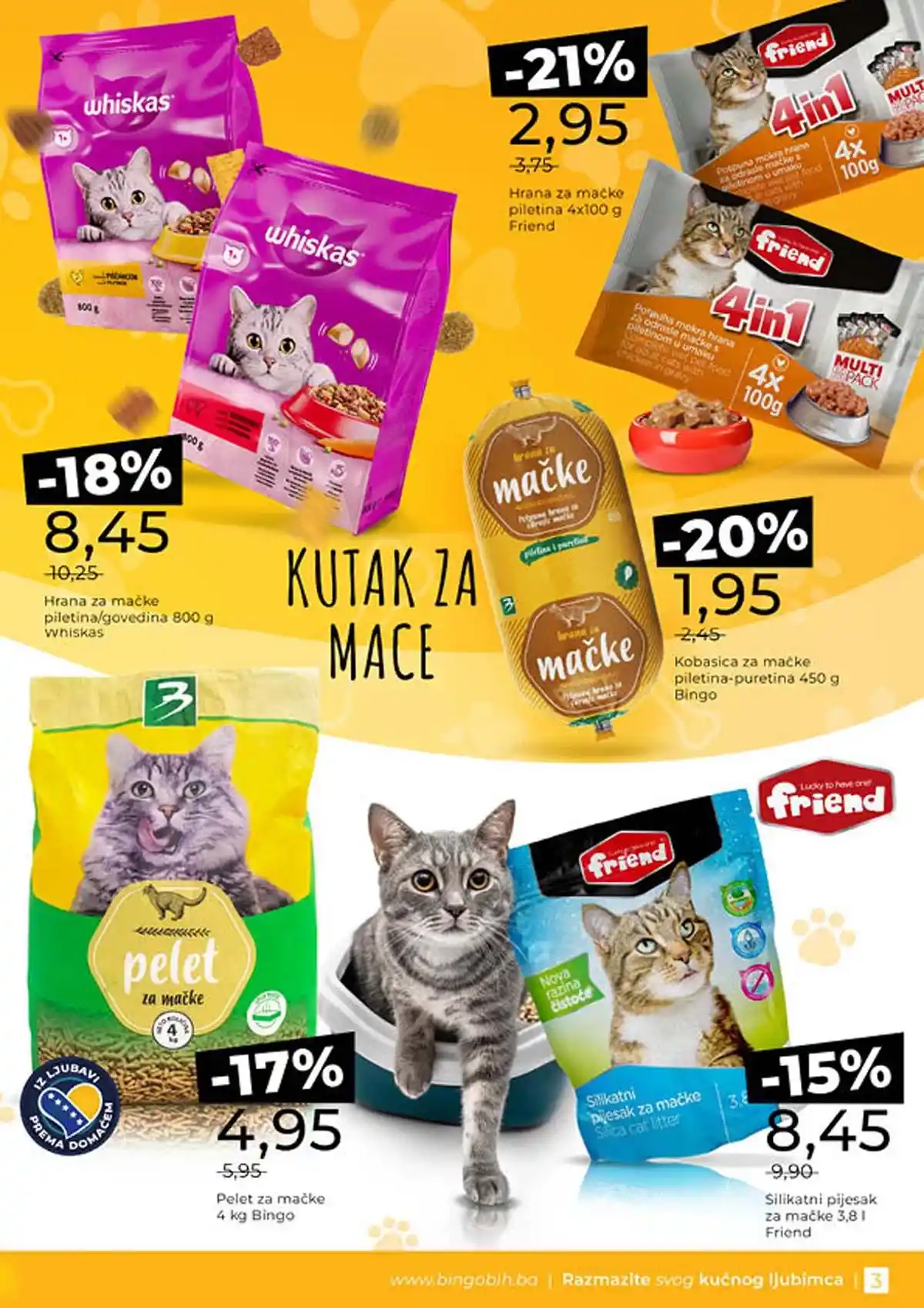 Bingo Waw Maw katalog strana 3 – akcijska ponuda hrane i opreme za ljubimce