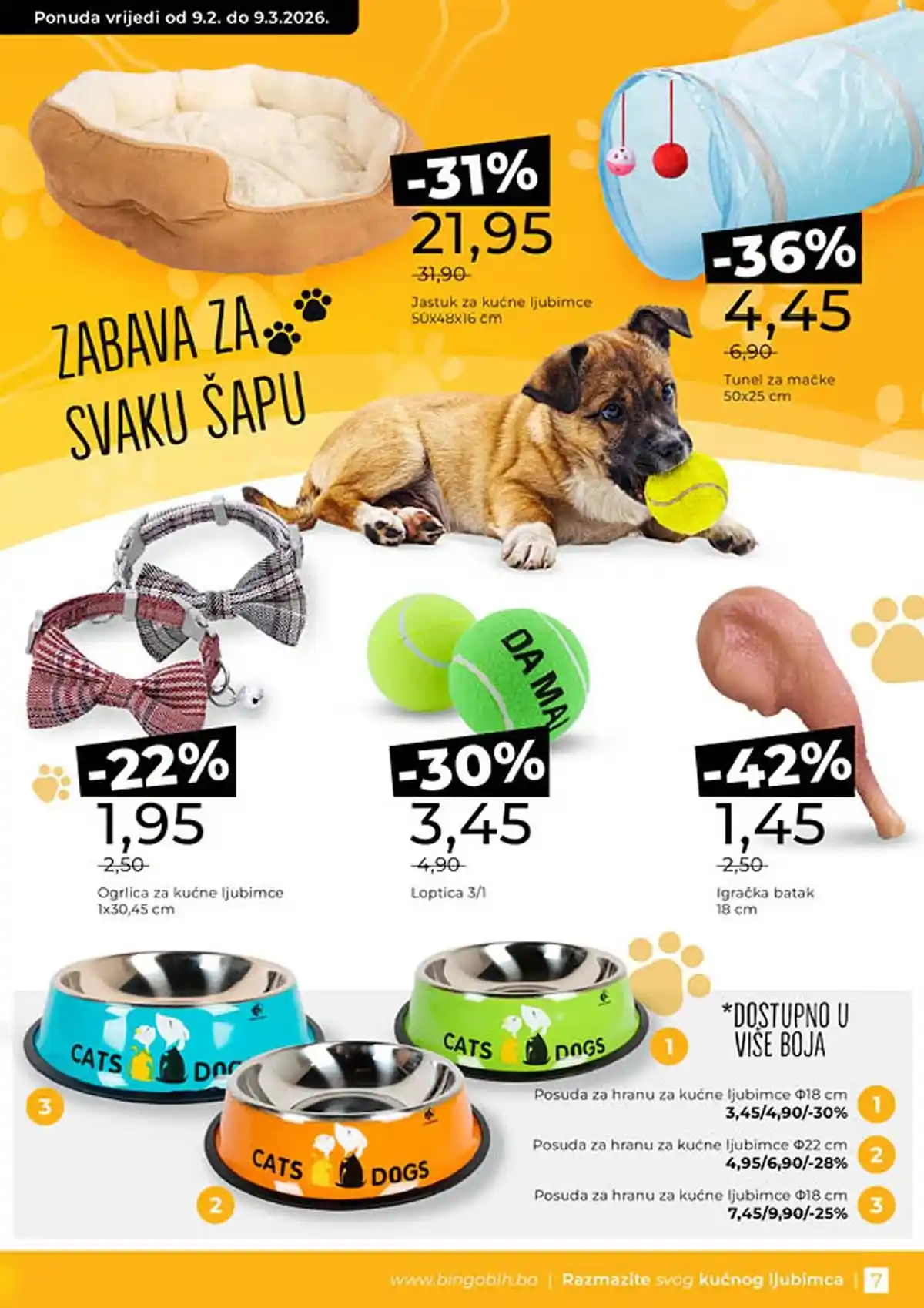 Bingo Waw Maw katalog strana 7 – akcijska ponuda hrane i opreme za ljubimce