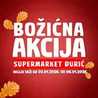 🎉 Đurić supermarketi – Božićna akcija do 6. januar 2026 | Praznične uštede