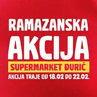 Đurić Supermarketi Ramazanska akcija – Sniženja do 22. februara 2026
