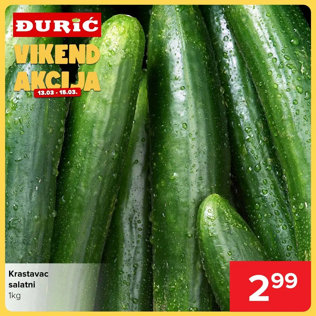 Đurić vikend katalog sniženja prehrane i kućnih proizvoda do 15. marta 2026 – stranica 1