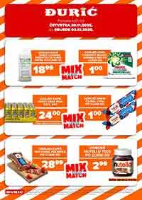 Đurić Supermarketi akcija – katalog sniženja do 3. decembra 2025