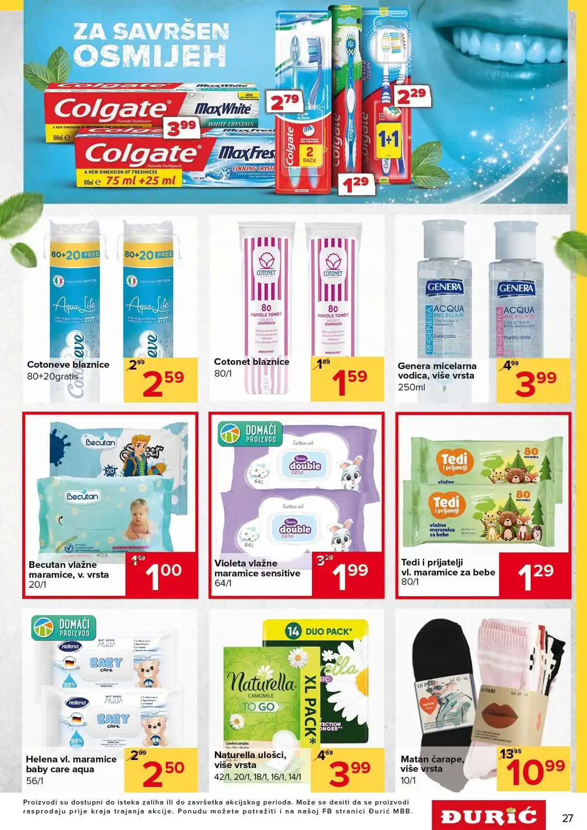 Đurić katalog sniženja do 11. marta 2026 – prehrana i kućne potrepštine stranica 27