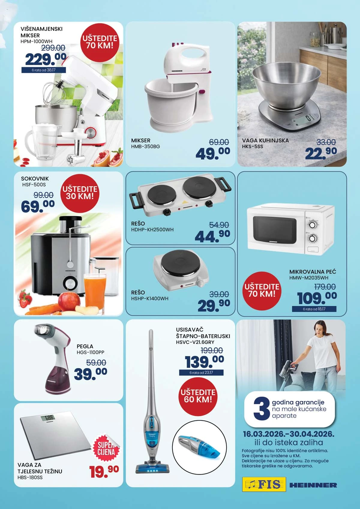 FIS Heinner katalog akcija – kućanski aparati na sniženju