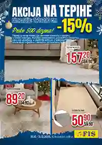 FIS Akcija! Akcija na tepihe! Sniženja do 31. decembra 2025