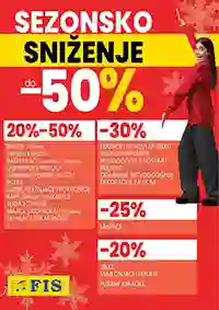FIS Akcija! Sezonsko sniženje do 50 posto! Sniženja do 15. decembra 2025