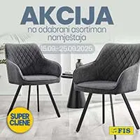  FIS Akcija na odabrani asortiman namještaja do 25.09.2025
