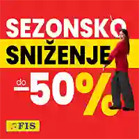 FIS Akcija! Sezonsko sniženje do 50 posto! Sniženja od 15. decembra 2025
