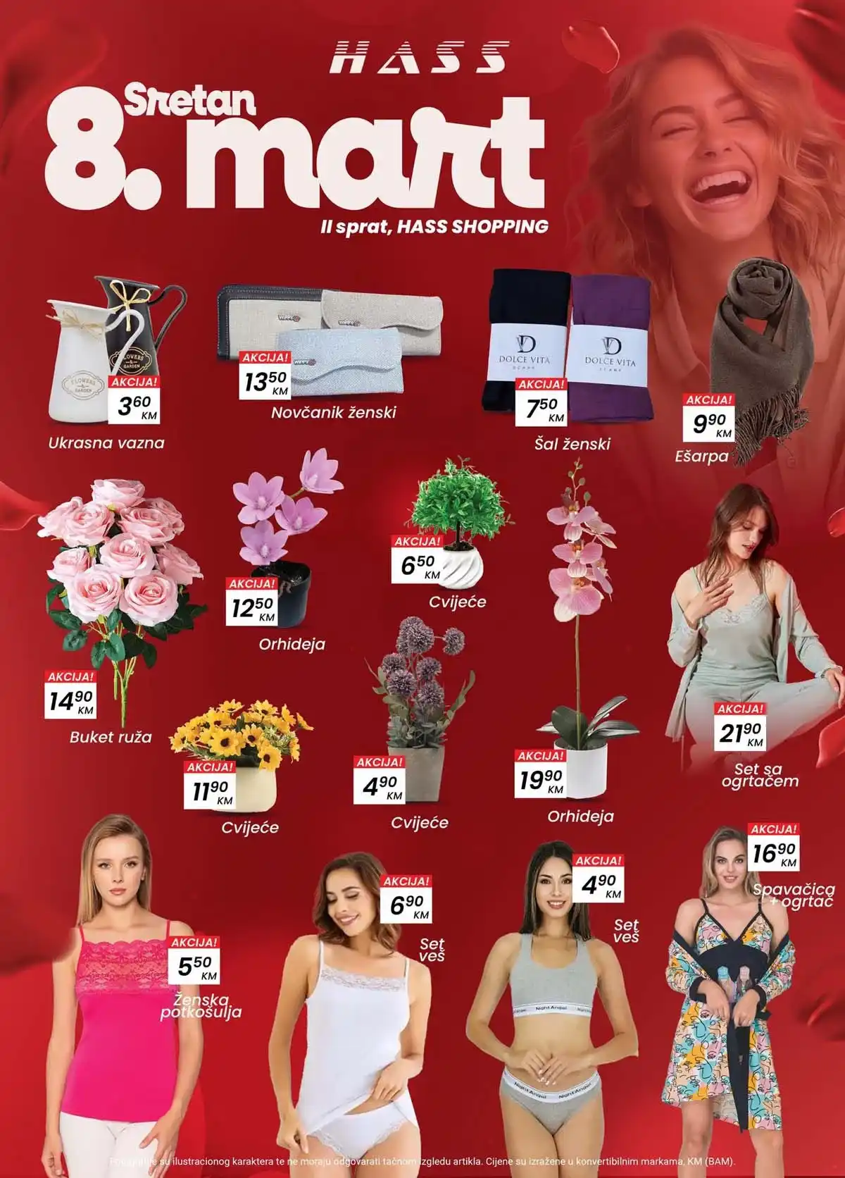 Hass Komerc katalog Sretan 8 mart akcija sniženja prehrane i kućnih proizvoda