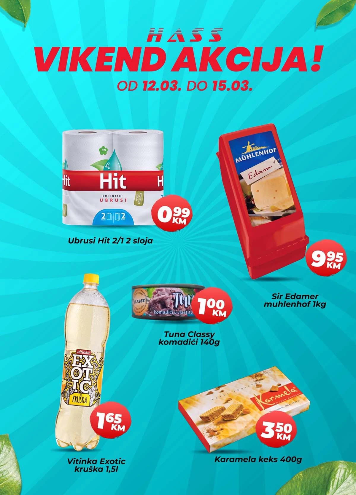 Hass Komerc katalog vikend akcija sniženja prehrane do 15. marta 2026