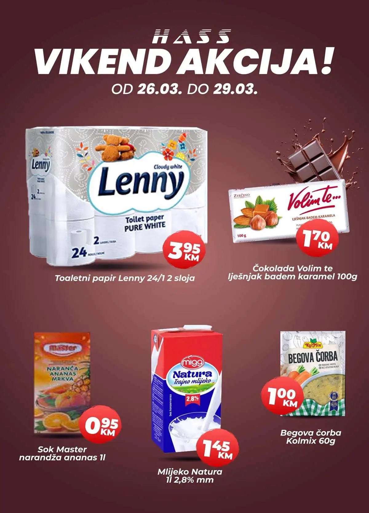 Hass Komerc katalog vikend akcija sniženja prehrane do 29. marta 2026