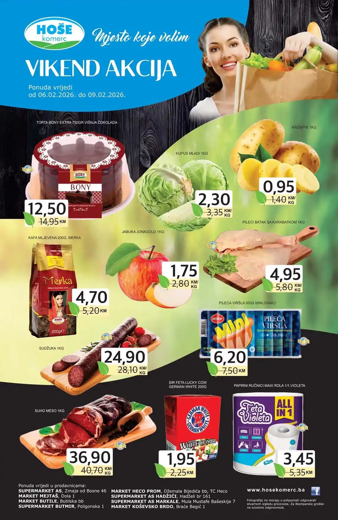 Hoše Komerc vikend akcija – sniženja do 09. februara 2026.