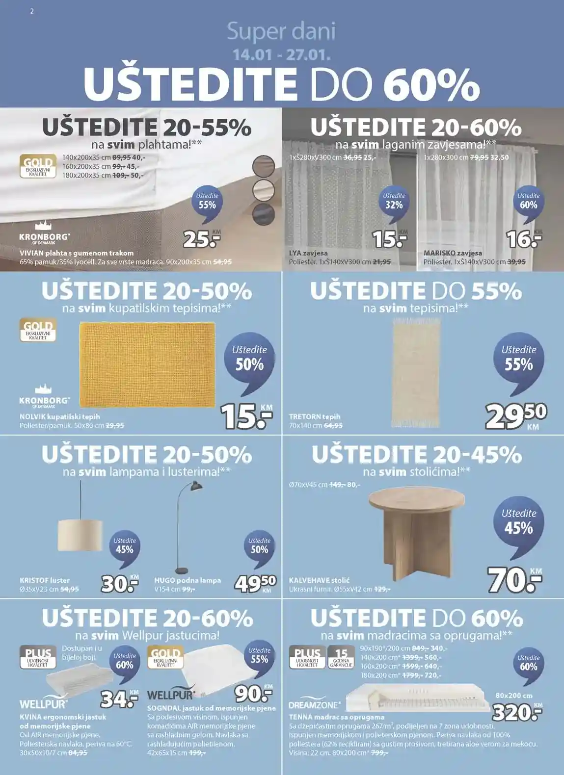 Jysk akcija SniĆŸenja Jysk kataloĆĄka akcija