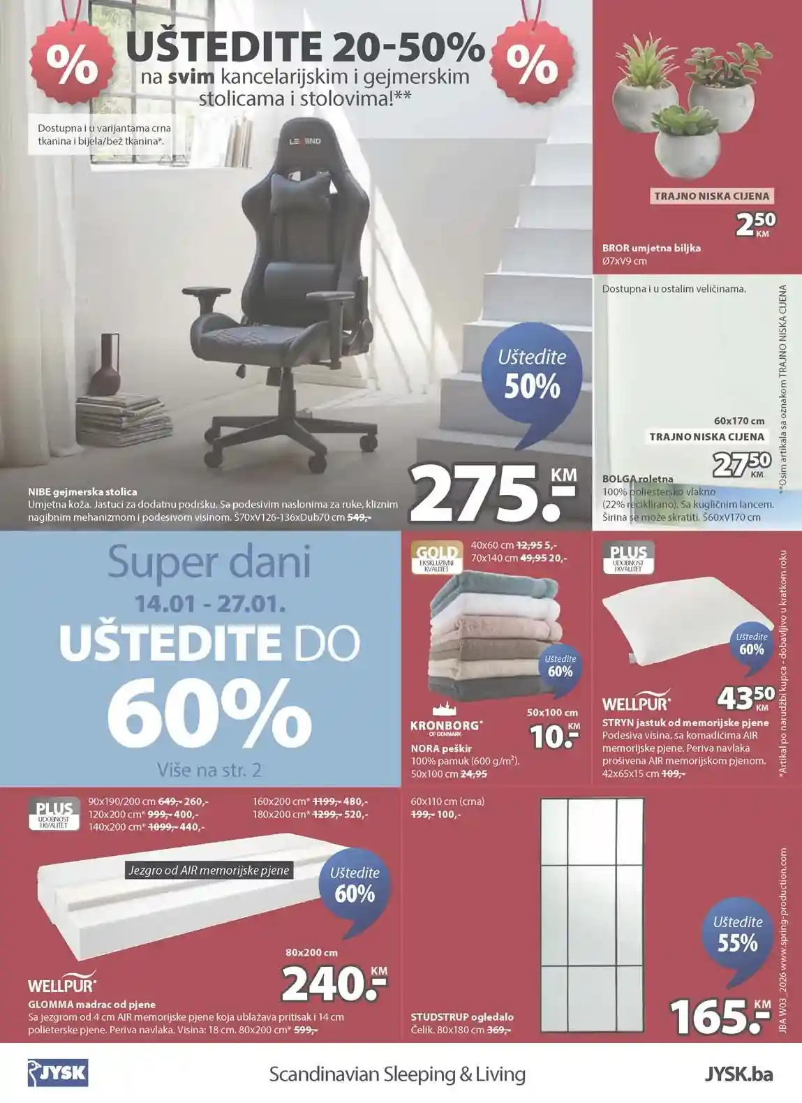 Jysk akcija SniĆŸenja Jysk kataloĆĄka akcija