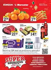 Konzum i Mercator Akcija Katalog sniženja do 22.12.2025