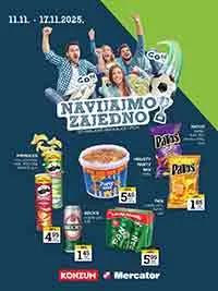 Konzum i Mercator akcija – „Navijajmo zajedno“ sniženja do 17. novembra 2025.