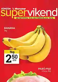 Konzum i Mercator vikend akcija – sniženja do 15. decembra 2025.
