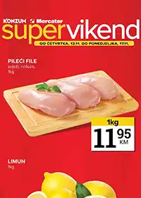 Konzum i Mercator vikend akcija – sniženja do 17. novembra 2025.