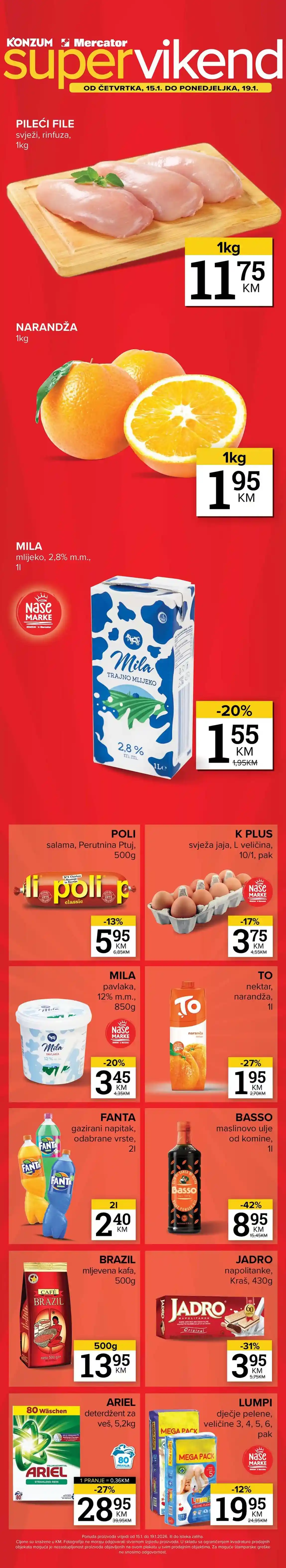 super akcija Konzum i Mercator