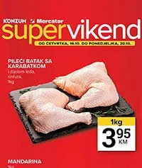 Konzum i Mercator Vikend akcija sniženja do 20.10.2025