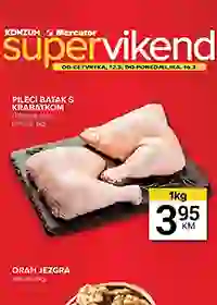Konzum i Mercator vikend akcija – sniženja do 33% do 16.03.2026