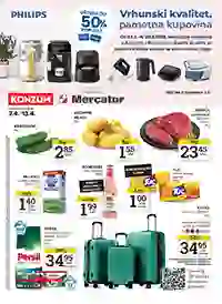 Konzum i Mercator akcija do 48% – Najnoviji katalog sniženja – do 13.04.2026