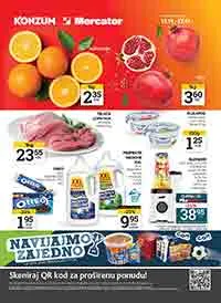 Konzum i Mercator Akcija Katalog sniženja do 17.11.2025