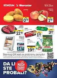 Konzum i Mercator Akcija Katalog sniženja do 24.11.2025