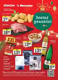 Konzum i Mercator akcija i katalog sniženja do 29. decembra 2025