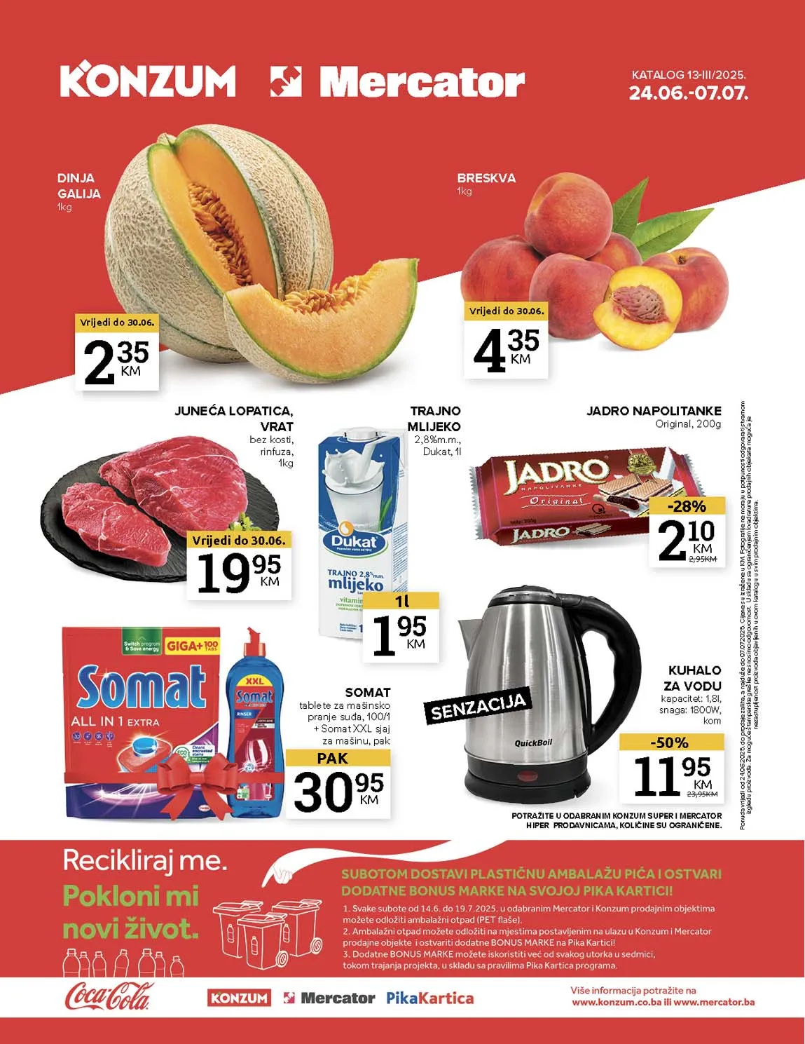 Konzum i Mercator Akcija Katalog sniženja do 07.07.2025
