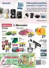 Konzum i Mercator akcija do 50% – Najnoviji katalog sniženja – do 06.04.2026