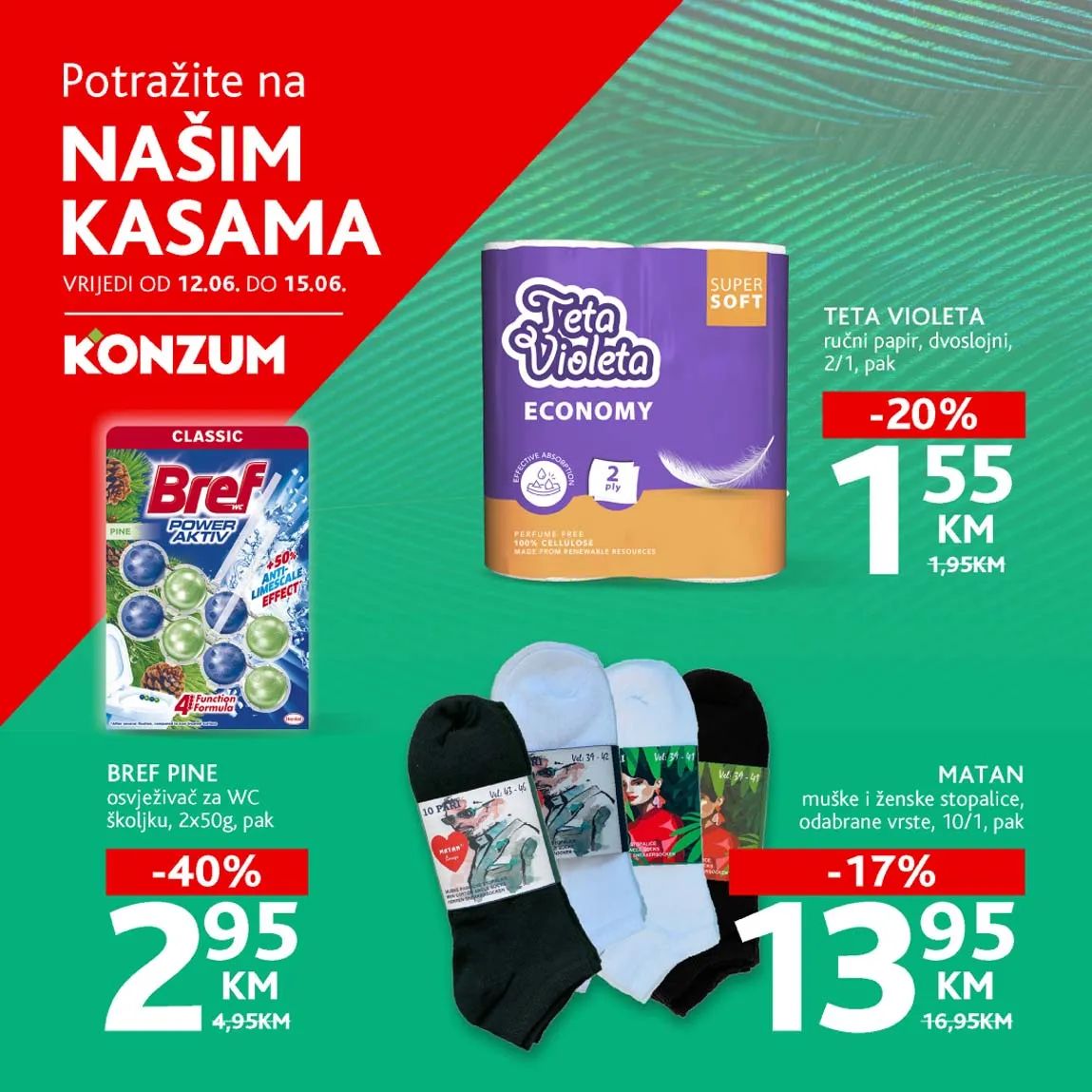 konzum sniženja na kasama