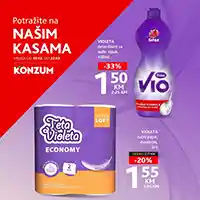 Konzum & Mercator – Top prodaja na kasama, sniženja do 22. februara 2026