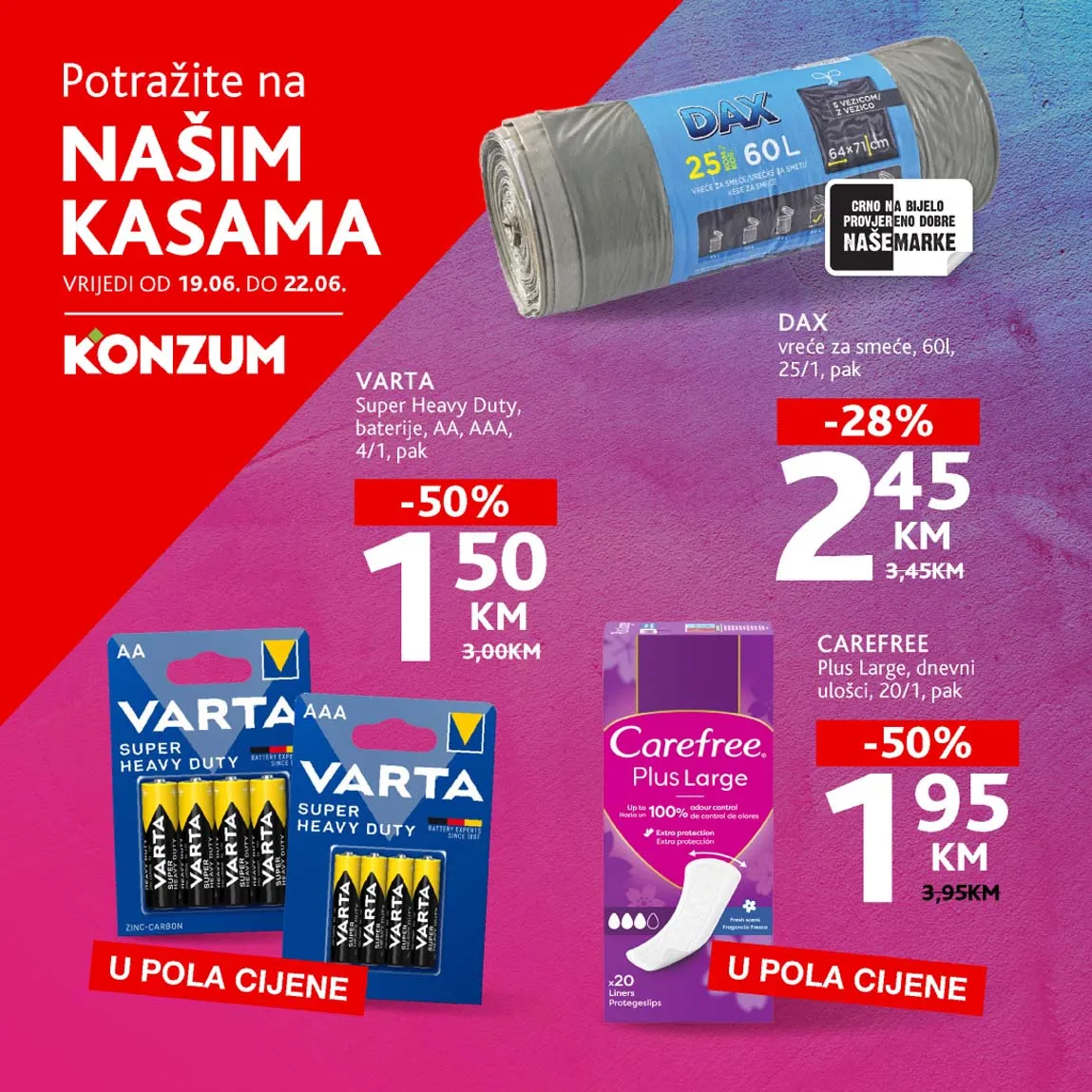 konzum sniženja na kasama