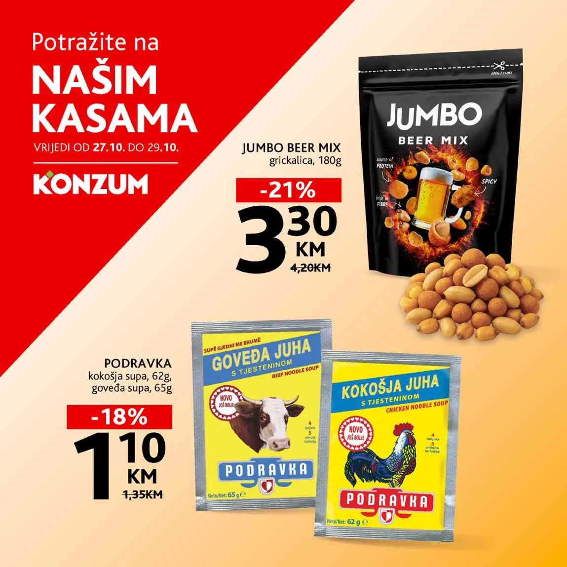 konzum sniženja na kasama