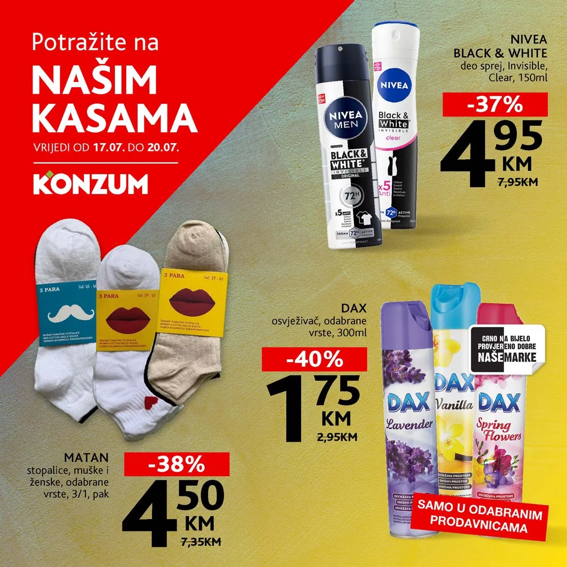 konzum sniženja na kasama
