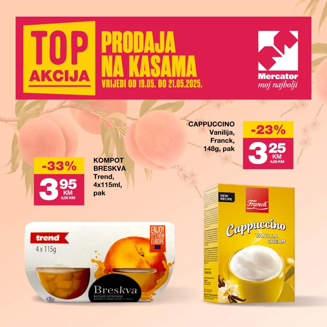 MERCATOR Top Akcija  prodaja na kasama sniženja do 21.05.2025
