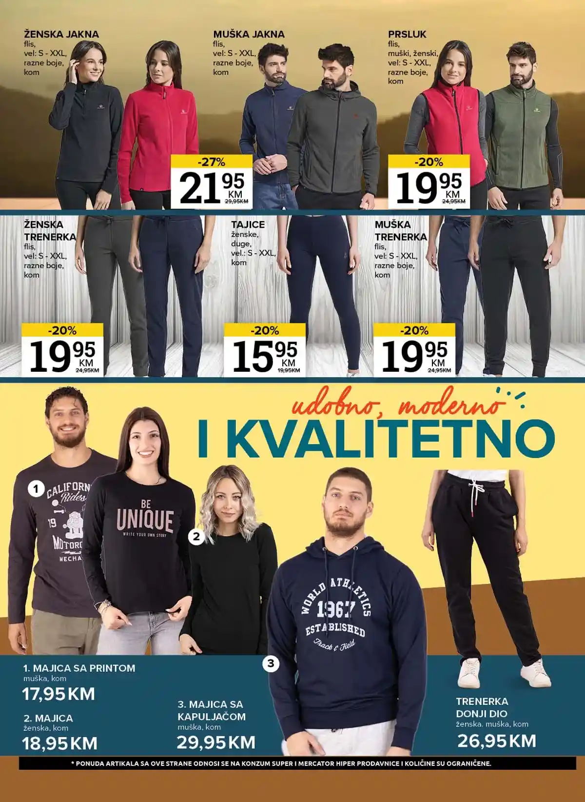 Konzum Mercator Sve za Vaš dom akcija do 1. marta 2026 – strana 11 sa ponudom sredstava za čišćenje i kućnih potrepština