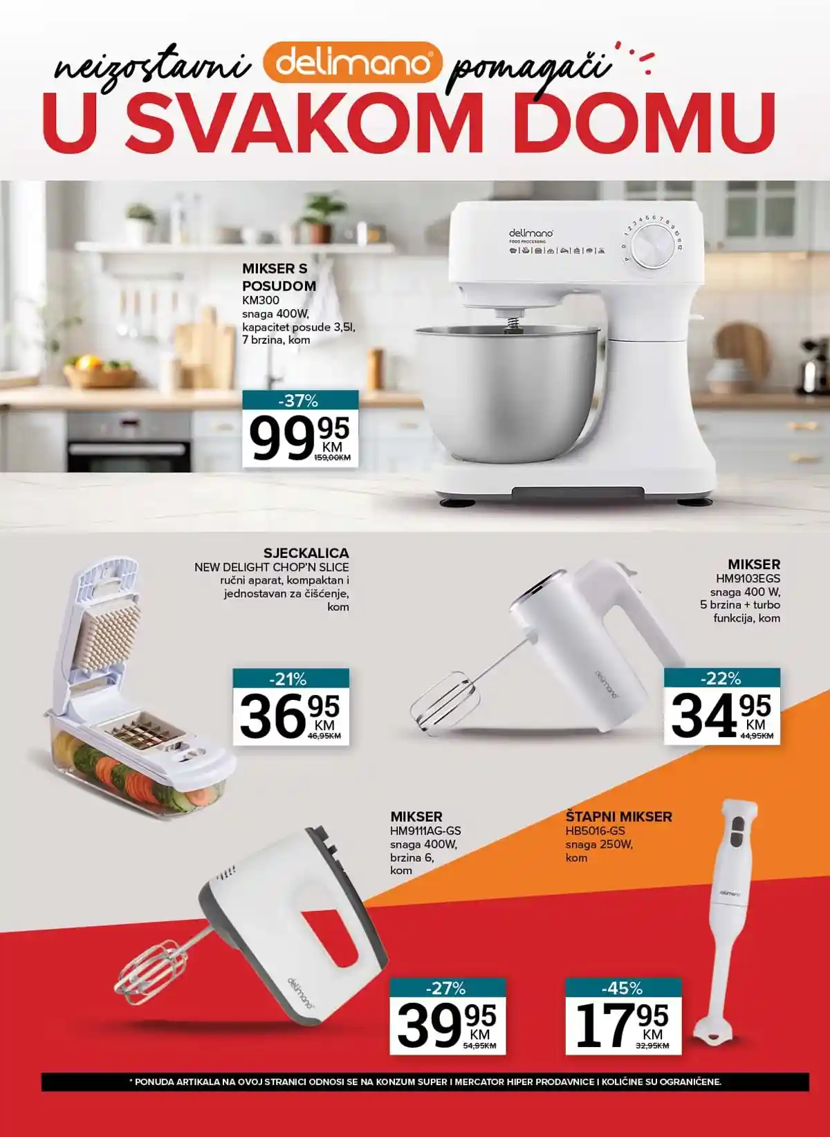 Konzum Mercator Sve za Vaš dom akcija do 1. marta 2026 – strana 18 sa promotivnim cijenama kućnih proizvoda