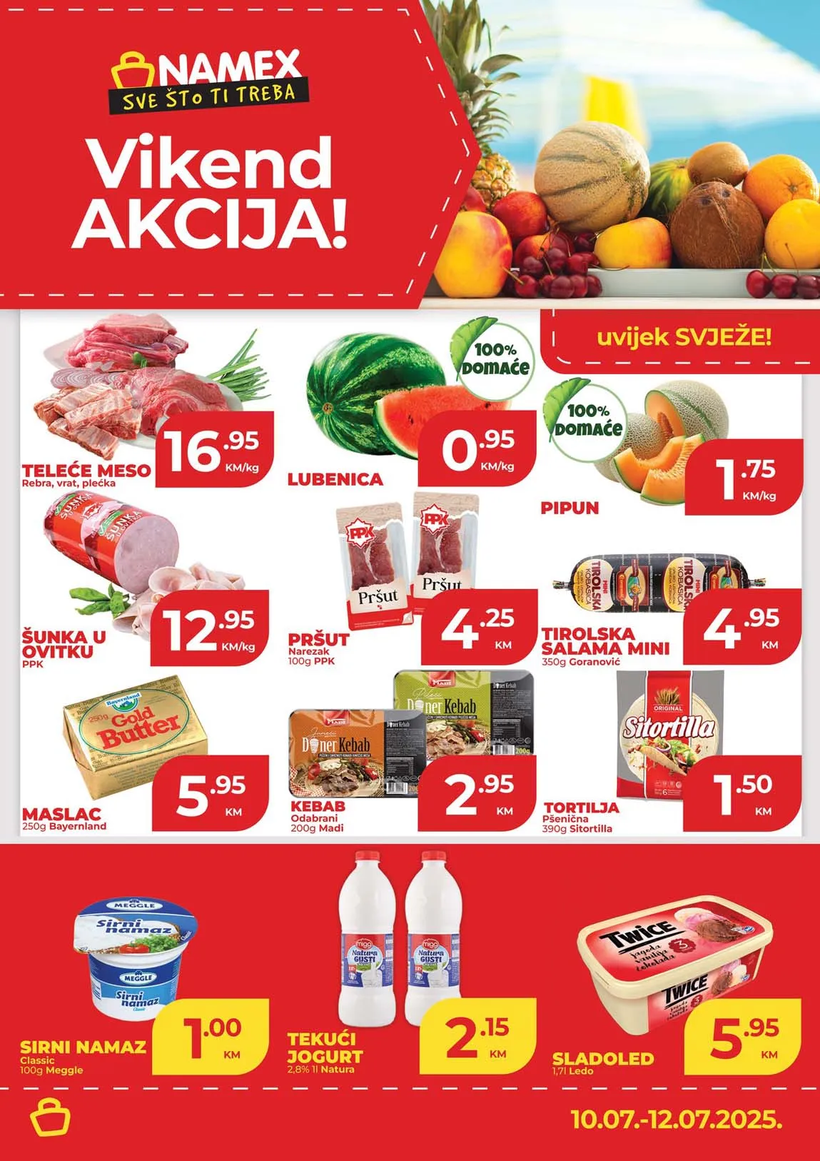 NAMEX Vikend akcija sniženja do 12.07.2025